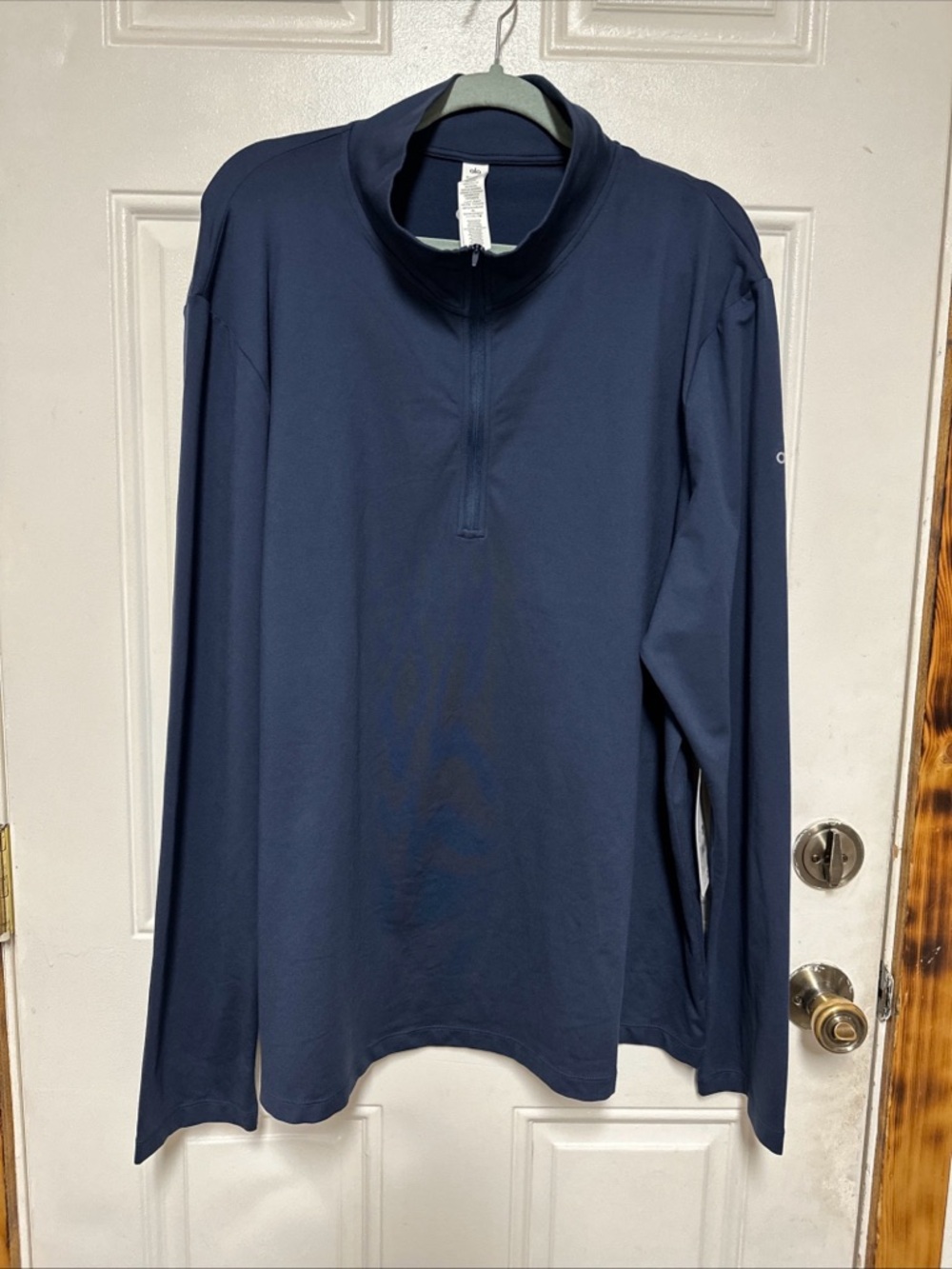 Alo Yoga Conquer 1/4 Zip Reform Long Sleeve Blue Size XL Men’s